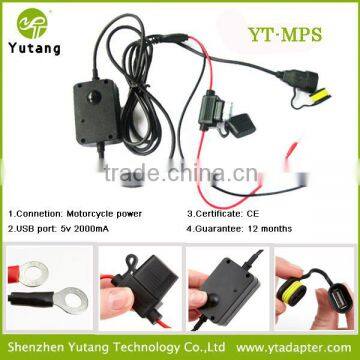 Motorcycle Mobile Splashproof USB Power Supply Port Charger 2A