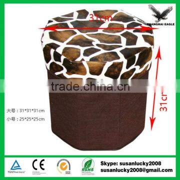 High Quality Non-Woven Foldable Storage Ottoman with Imprint Logo (diectly from factory)