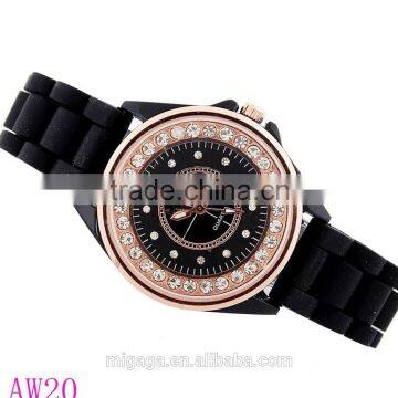 Women's Girls' Diamond Round Dial Wrist Watch Quartz Watches