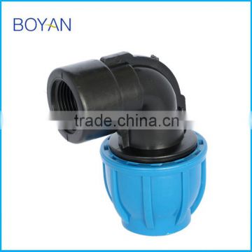 pp compression fitting plastic pipe fitting 90 degree elbow female elbow