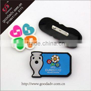 Factory directly sales embossed 3d pvc badge / Rubber badge