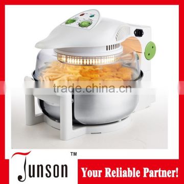 Hot sale healthy cooking oil free rotary & turbo air fryer manual control with big glass window