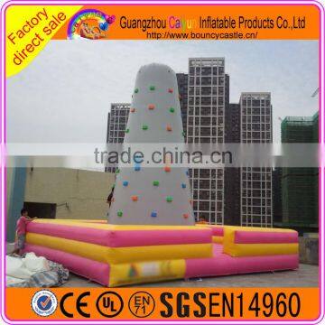 Kids outdoor entertainment equipment inflatable rock climbing wall