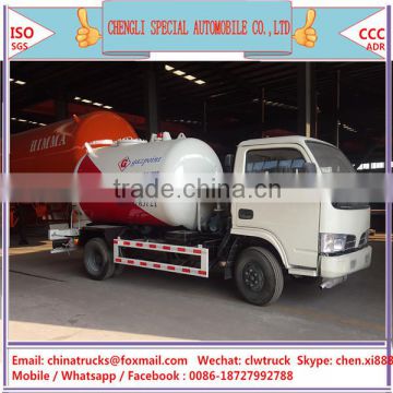 new dongfeng LHD 5500liters 4x2 lpg truck with liquid gas tank