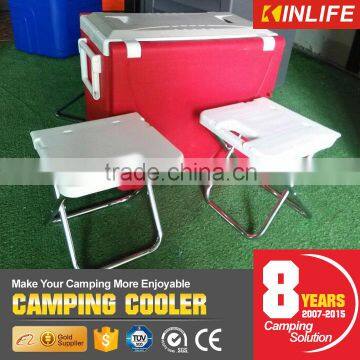 Portable Camping Ice Cooler Box With Fold-able Desk And Table Quality Choice photo-3