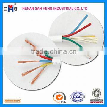 Factory price white color RVV 5 cores copper electrical cable