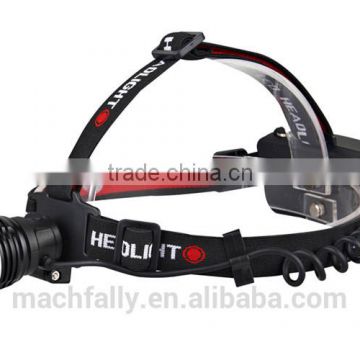 2015 China Wholesale Best Sell Outdoor Plastic And Aluminum Led Headlamp With Rechargeable Function T6 Led Headlamp