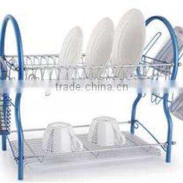 China LBY factory supplies 2 tiers dish rack with tray and cutlery holder