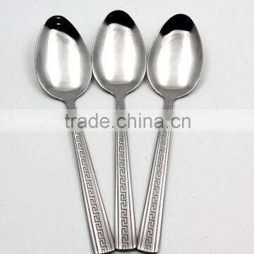 2016 top quality stainless steel soup & salad spoon