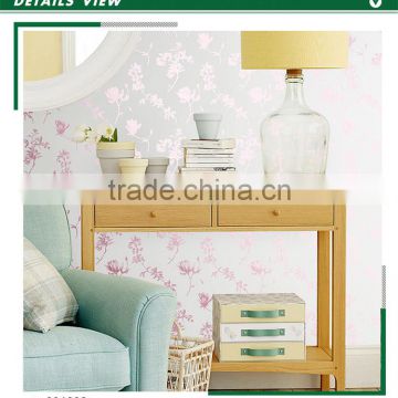 clearance foaming non woven wallpaper, oriental flower wall decor for dining room , washable wall paper price