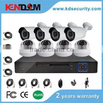 8CH AHD CCTV kit 4PCS indoo and outdoor AHD camera Support PTZ P2P 3G 4 channel cctv camera system