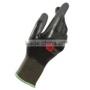 EN388 Knitted nylon Nitrile mixed with water based PU Mix Coated Glove