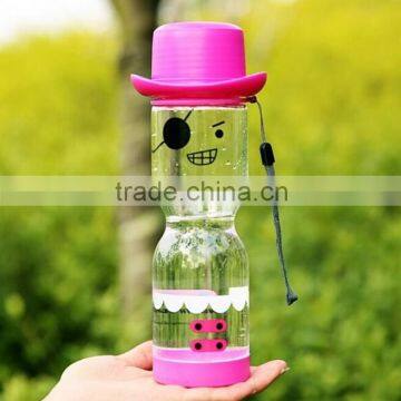 New Fashion Small Person Face Portable Clear Sport Plastic Water Cup photo-4