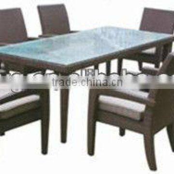 Aluminum Frame Dining Rattan Furniture