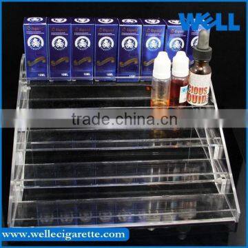 2015 Newest E-cig Crystal display race e liquid e-juice display case