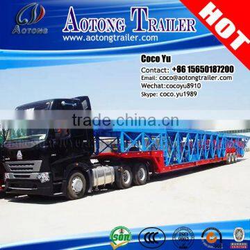 AOTONG brand 16units Fuwa axles Car Transport Semi Trailer /2 axle car carrier trailer in truck trailer