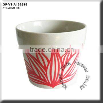 wonderful decal ceramic mini plant pot