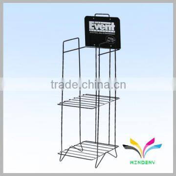 Out door stand metal newspaper stand with wheels