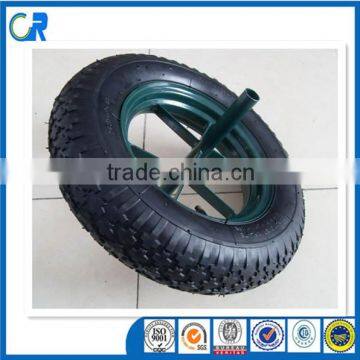 China Pneumatic Tyres 4.00-8 Air Rubber Wheel With Bearings for Wheelbarrow photo-3