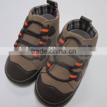 Brown lace sneaker kid walker children shoes baby shoes