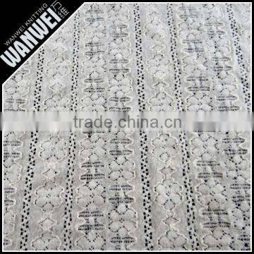 sueded cotton fabric white napping lace knitting fabrics in textile for dress