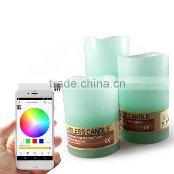 IOS Android Smartphone Controlled RGB Remote Control Led Candle Wax photo-3