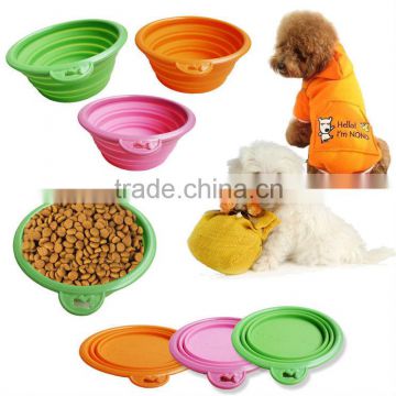 Portable and unbreakable silicon wholesale dog bowl