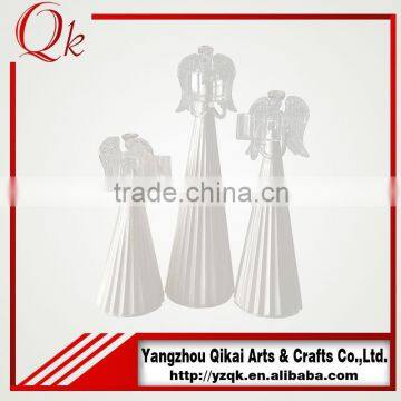 Direct sell blown glass angels glass crafts with candlestick for festival decoration