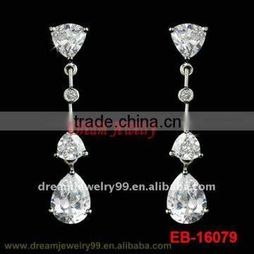 fashion drop earrings dangle crystal earring silver new 2016 latest earring designs