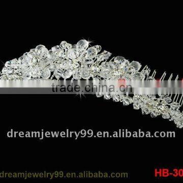 Amazing crystal comb flower jewelry wedding bride accessories