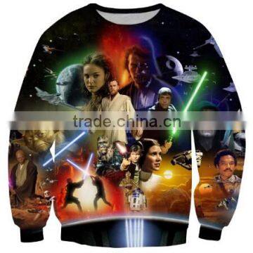 raglan sleeve wholesale 100% cotton sweatshirt Fashion new design sweatshirt 3D custom crewneck sweatshirt