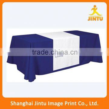 2016 retail custom advertising table skirt throw