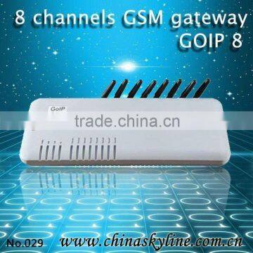 8 GSM gateway!gsm goip gateway with H.323 and SIP/voip gsm gateway 64 sim