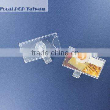 Small label clip or price tag holder label clip or clear plastic label clip