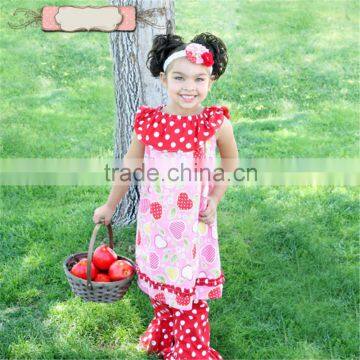 young girls sweet apple matching ruffle pants apple to school outfits