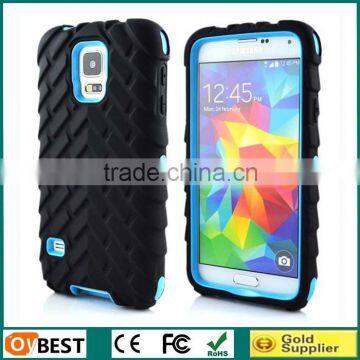 2014 Tire pattern shockproof armor case for Samsung Galaxy S5,PC + TPU 3 in 1