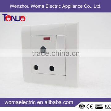 Hot! High Quality White Electric Wall Switch With Socket Outlet
