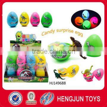 Candy dinosaur plastic surprise eggs with toy inside with candy for kids