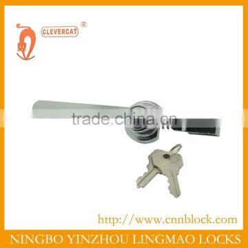 Sliding glass panel cabinet lock