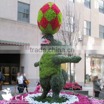 Stunning artificial green sculpture boxwood leaves sculpture for park decor