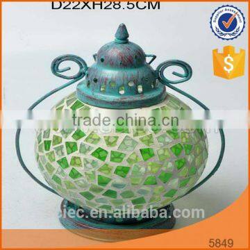 decorative turkish glass mosaic lamp with metal hanging