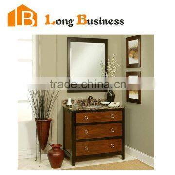 LB-LX2101 Oak Color Solid Wood Bathroom Cabinet,Wooden Bathroom Cabinet