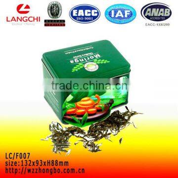 Rectangle metal green tin box packing