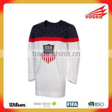 100% Polyester Custom Hockey Jersey Cheap