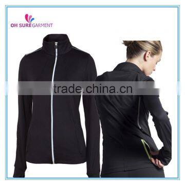 dry fit nylon/spandex womens zipper yoga jacket