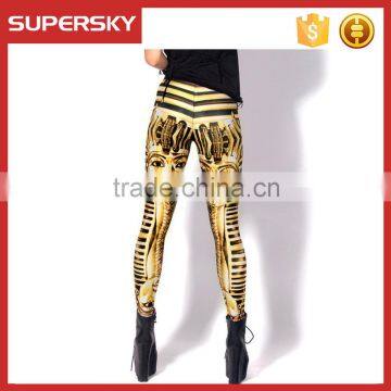 V-874 New Design Women Cartoon Frozen Digital Printed Leggings Tie Dye Sublimated Women Legging