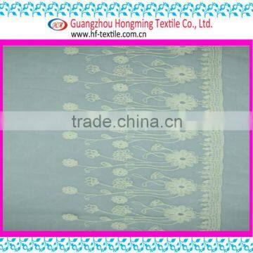 Export ultra thin organza mesh ground embroidery flower lace fabric for dress white chemical embroidery floral Make to order