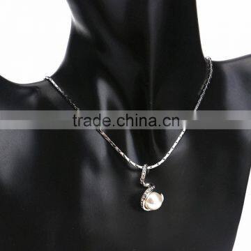 Fashion 18k Austrian Crystal Gold Plated Pearl Necklace For Women Supplier's Choice photo-4