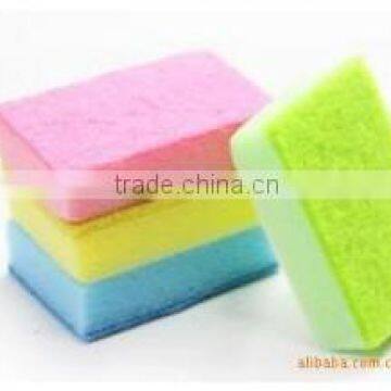 magic cleaning PU sponge with scouring pad eraser for kitchen 030