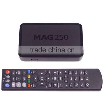 Hot sale set top box Mag 250/Mag 254 Linux Iptv tv Box Support Bluetooth 4.0 with WIFI Antenna warranty for 2 years mag250